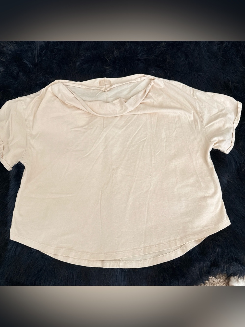 nuuds Women's One Shouldef Tee in Pale Blush